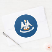 Vlaggenontwerp van de staat Louisiana Ronde Sticker (Envelop)