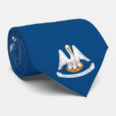 Vlaggenontwerp van de staat Louisiana Stropdas (Opgerold)