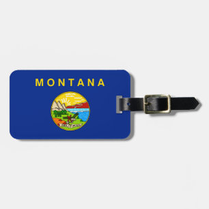 Vlaggenontwerp van de staat Montana Bagagelabel