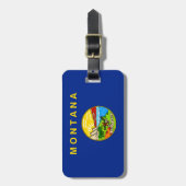 Vlaggenontwerp van de staat Montana Bagagelabel (Voorkant verticaal)