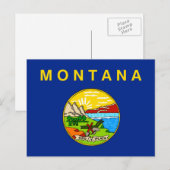 Vlaggenontwerp van de staat Montana Briefkaart (Voorkant / Achterkant)
