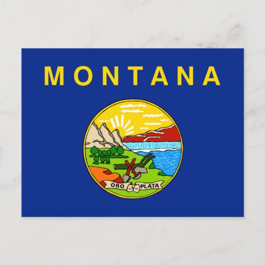 Vlaggenontwerp van de staat Montana Briefkaart (Voorkant)