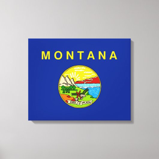 Vlaggenontwerp van de staat Montana Canvas Afdruk (Voorkant)
