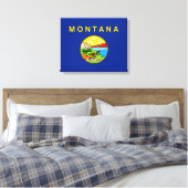 Vlaggenontwerp van de staat Montana Canvas Afdruk (Insitu (Slaapkamer))
