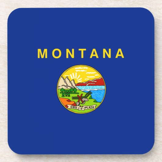 Vlaggenontwerp van de staat Montana Drankjes Onderzetter (Voorkant)