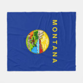 Vlaggenontwerp van de staat Montana Fleece Deken (Voorkant (Horizontaal))