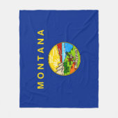 Vlaggenontwerp van de staat Montana Fleece Deken (Voorkant)
