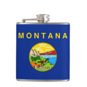 Vlaggenontwerp van de staat Montana Heupfles (Voorkant)