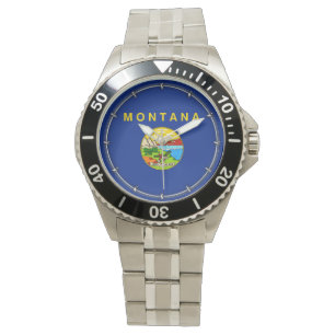 Vlaggenontwerp van de staat Montana Horloge