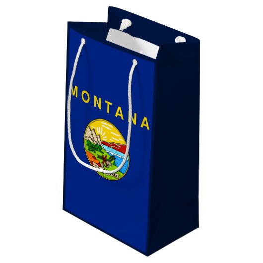Vlaggenontwerp van de staat Montana Klein Cadeauzakje (Achterkant Gekanteld)