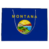 Vlaggenontwerp van de staat Montana Large Cadeautasje (Achterkant)