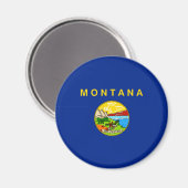 Vlaggenontwerp van de staat Montana Magneet (Voorkant / Achterkant)