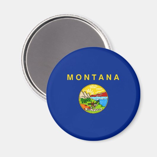 Vlaggenontwerp van de staat Montana Magneet (Voorkant / Achterkant)