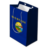 Vlaggenontwerp van de staat Montana Medium Cadeauzakje (Voorkant Gekanteld)