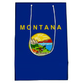 Vlaggenontwerp van de staat Montana Medium Cadeauzakje (Achterkant)