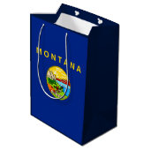 Vlaggenontwerp van de staat Montana Medium Cadeauzakje (Achterkant Gekanteld)