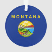 Vlaggenontwerp van de staat Montana Ornament (achterkant)