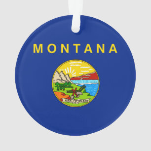 Vlaggenontwerp van de staat Montana Ornament