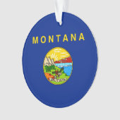Vlaggenontwerp van de staat Montana Ornament (voorkant)