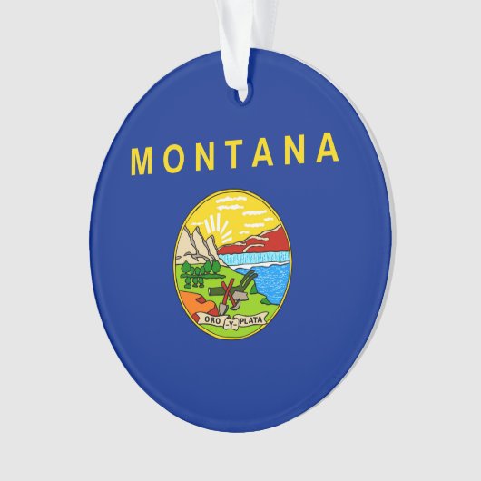 Vlaggenontwerp van de staat Montana Ornament (voorkant)