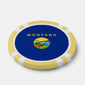 Vlaggenontwerp van de staat Montana Poker Chips (Enkel)