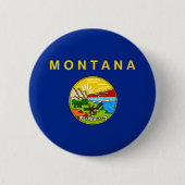 Vlaggenontwerp van de staat Montana Ronde Button 5,7 Cm (Voorkant)