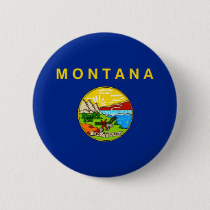 Vlaggenontwerp van de staat Montana Ronde Button 5,7 Cm