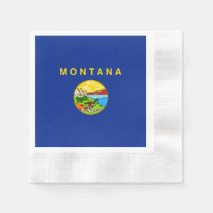 Vlaggenontwerp van de staat Montana Servetten