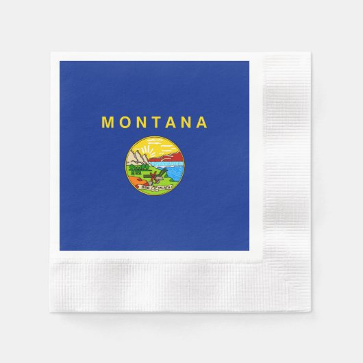 Vlaggenontwerp van de staat Montana Servetten (Voorkant)