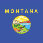 Vlaggenontwerp van de staat Montana Sticker (Voorkant)