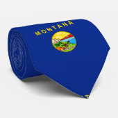 Vlaggenontwerp van de staat Montana Stropdas (Opgerold)