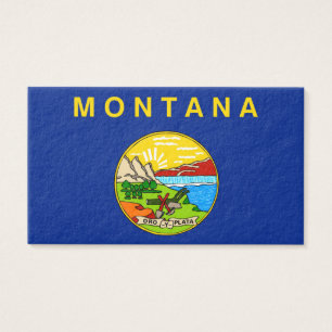 Vlaggenontwerp van de staat Montana Visitekaartjes