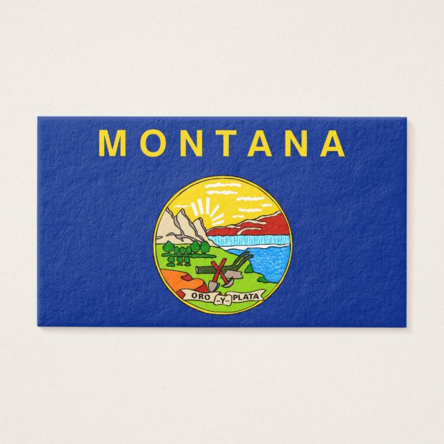 Vlaggenontwerp van de staat Montana Visitekaartjes (Voorkant)