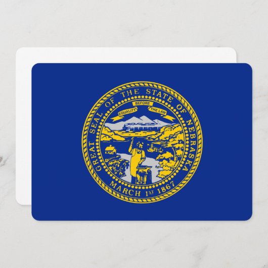 Vlaggenontwerp van de staat Nebraska (Voorkant / Achterkant)