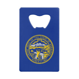 Vlaggenontwerp van de staat Nebraska Creditkaart Flessenopener