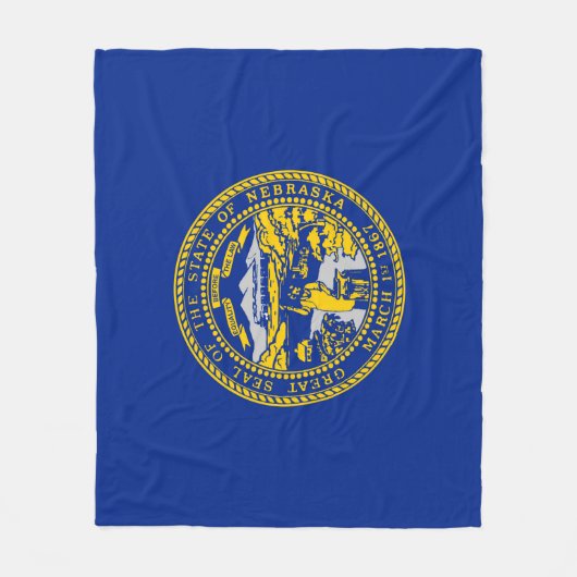 Vlaggenontwerp van de staat Nebraska Fleece Deken (Voorkant)