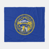 Vlaggenontwerp van de staat Nebraska Fleece Deken (Voorkant (Horizontaal))