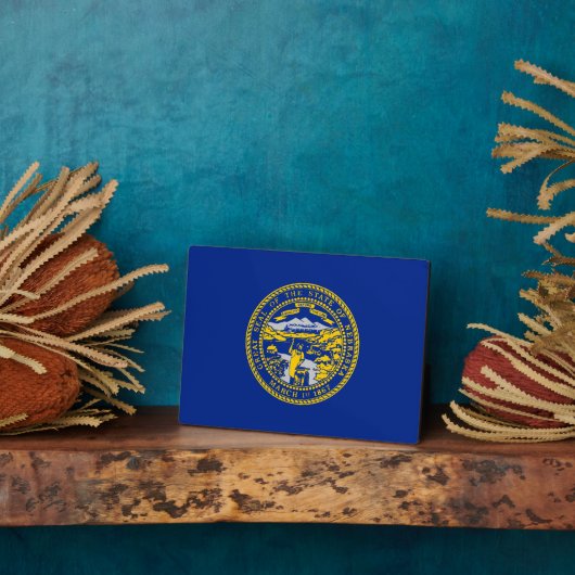 Vlaggenontwerp van de staat Nebraska Fotoplaat (Zijkant)