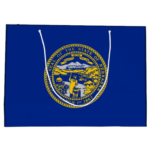 Vlaggenontwerp van de staat Nebraska Groot Cadeauzakje (Achterkant)