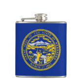 Vlaggenontwerp van de staat Nebraska Heupfles (Voorkant)