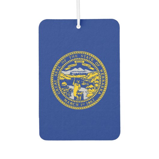 Vlaggenontwerp van de staat Nebraska Luchtverfrisser (Voorkant)