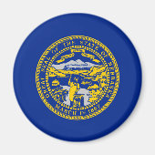 Vlaggenontwerp van de staat Nebraska Magneet (Voorkant)