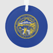 Vlaggenontwerp van de staat Nebraska Ornament (achterkant)