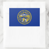 Vlaggenontwerp van de staat Nebraska Rechthoekige Sticker (Tas)