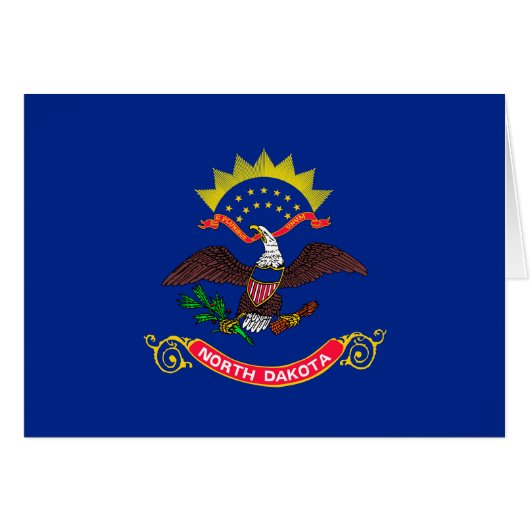 Vlaggenontwerp van de staat North Dakota (Voorkant Horizontaal)