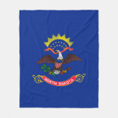 Vlaggenontwerp van de staat North Dakota Fleece Deken (Voorkant)
