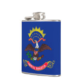 Vlaggenontwerp van de staat North Dakota Heupfles (Links)