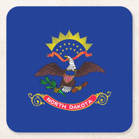 Vlaggenontwerp van de staat North Dakota Kartonnen Onderzetters (Voorkant)