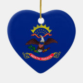 Vlaggenontwerp van de staat North Dakota Keramisch Ornament (Achterkant)