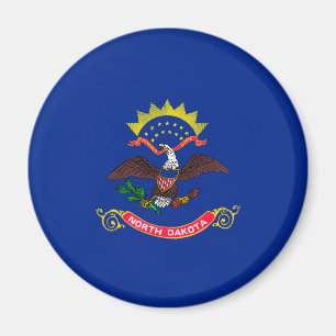 Vlaggenontwerp van de staat North Dakota Magneet